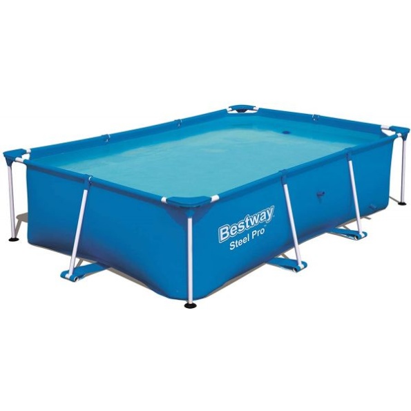 Steel Pro Rectangular Swimming Pool with Metal Stands 259*170*61cm