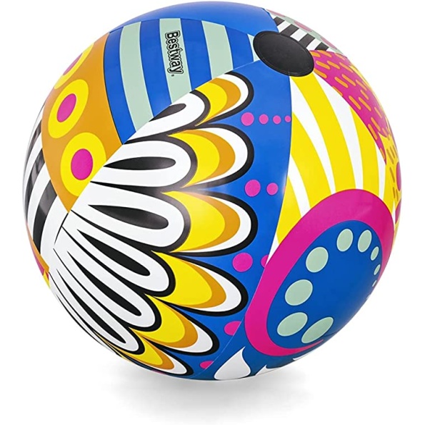 A beach ball, green color, size 91 cm