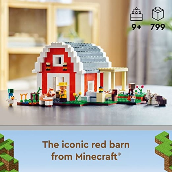 LEGO Minecraft The Red Barn 21187 Building Toy Set for Kids, Girls, and Boys Ages 9+ (799 Pieces) - Image 2