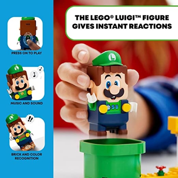 LEGO Super Mario Adventures with Luigi Starter Course 71387 Toy for Kids, Interactive Figure and Buildable Game with Pink Yoshi, Birthday Gift for Super Mario Bros. Fans, Girls & Boys Gifts Age 6 Plus - Image 3