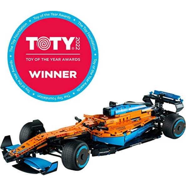 LEGO 42141 Technic McLaren Formula 1 2022 Replica Race Car Model Building Kit, F1 Motor Sport Set Birthday Gift Idea for Adults, Men, Women, Him, Her, Husband, Collectible Home Decor - Image 2