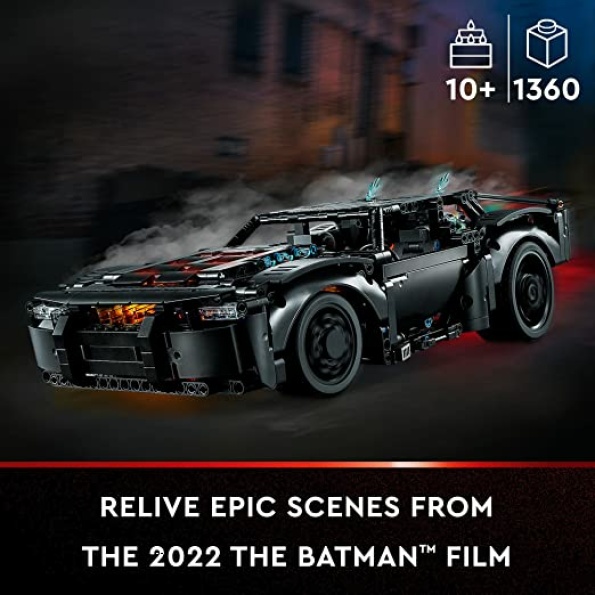 LEGO Technic The Batman – Batmobile 42127 Model Car Building Toy, 2022 Movie Set, Superhero Gifts for Kids and Teen Fans with Light Bricks - Image 3