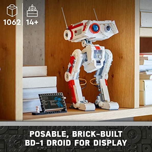 LEGO Star Wars BD-1 75335 Posable Droid Figure Model Building Kit, Room Decoration, Memorabilia Gift Idea for Teenagers from The Jedi: Fallen Order Video Game - Image 2