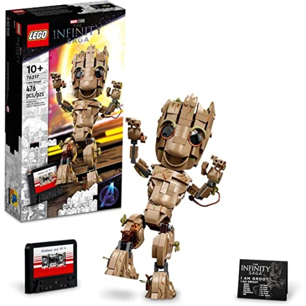 LEGO Marvel I am Groot 76217 Building Toy Set - Action Figure from The Guardians of The Galaxy Movies, Baby Groot Model for Play and Display, Great for Kids, Boys, Girls, and Avengers Fans Ages 10+