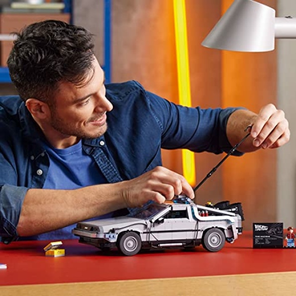 LEGO Icons Back to The Future Time Machine 10300, Model Car Building Kit Based on The Delorean from The Iconic Movie, Perfect Father's Day Build for Dads Who Love to Create - Image 2