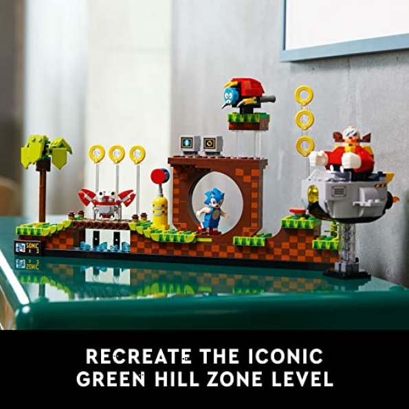 LEGO Ideas Sonic The Hedgehog – Green Hill Zone 21331 Collectible Set, Nostalgic 90's Gift Idea for Adults with Dr. Eggman Figure and Eggmobile - Image 3