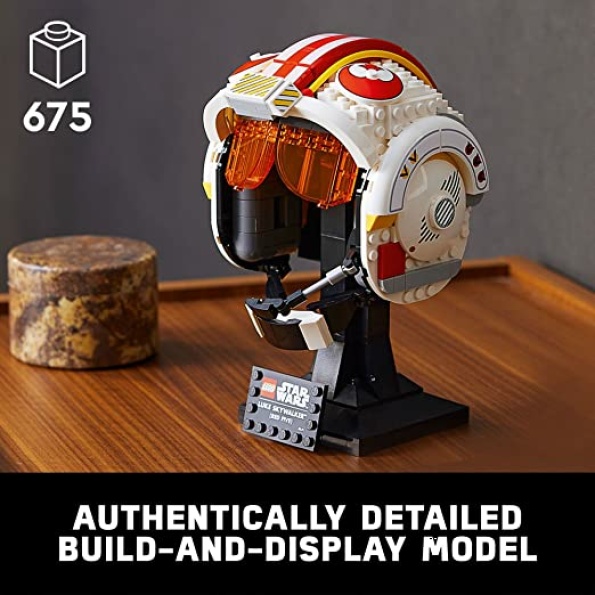 LEGO Star Wars Luke Skywalker Red 5 Helmet 75327 Set, Buildable Collection Display Model, Collectible Decor for Adults, Great Birthday for Husband, Wife, and Any Star Wars Fans - Image 2