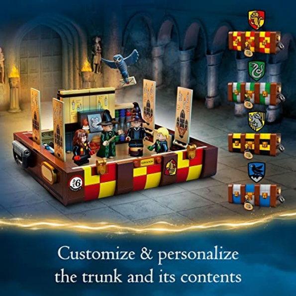 LEGO Harry Potter Hogwarts Magical Trunk 76399 Luggage Set, Personalisable Toy, Gift Idea for Kids, Girls & Boys with Movie Minifigures and House Colors - Image 3