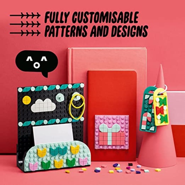 LEGO DOTS Designer Toolkit - Patterns 41961, 10 in 1 Toy Craft Set for Kids with Patches, Photo Frame, Pencil Holder, Storage Tray, Creative Activity - Image 3