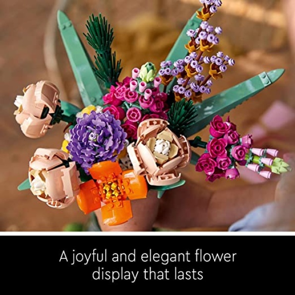 LEGO Icons Flower Bouquet 10280 Artificial Flowers, Set for Adults, Decorative Home Accessories, Mother's Day Gift, Gift for Her and Him, Botanical Collection - Image 2