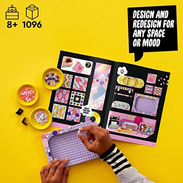 LEGO DOTS Designer Toolkit - Patterns 41961, 10 in 1 Toy Craft Set for Kids with Patches, Photo Frame, Pencil Holder, Storage Tray, Creative Activity - Image 5