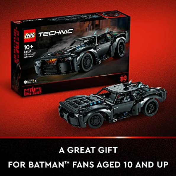 LEGO Technic The Batman – Batmobile 42127 Model Car Building Toy, 2022 Movie Set, Superhero Gifts for Kids and Teen Fans with Light Bricks - Image 6