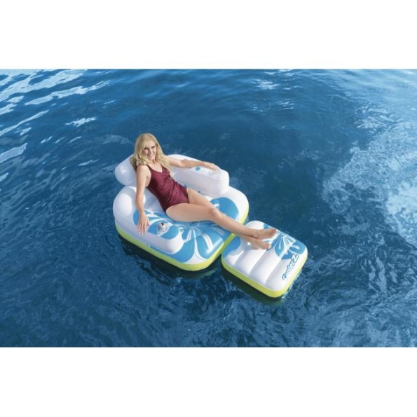 Color Z inflatable mattress with backrest, footrest and cup holder 107*175cm