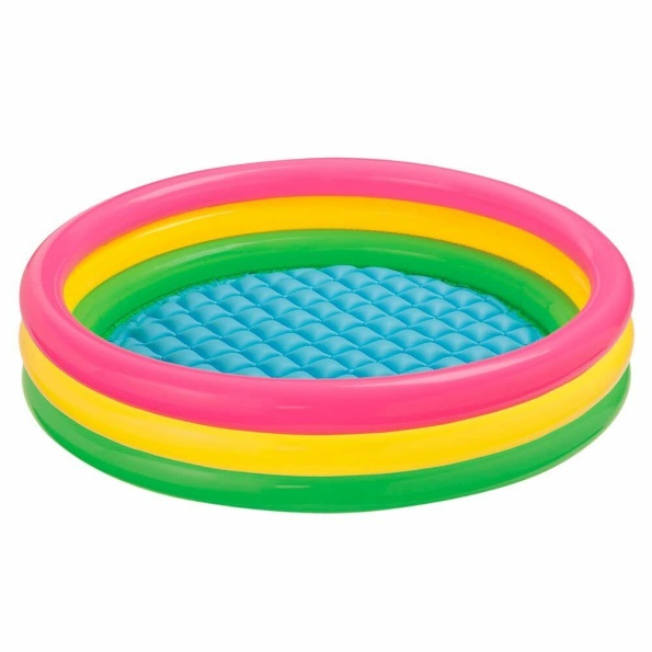 SUNSET GLOW POOL, 3-Ring, w/ Infl. Floor, Ages 2+, Shelf Box