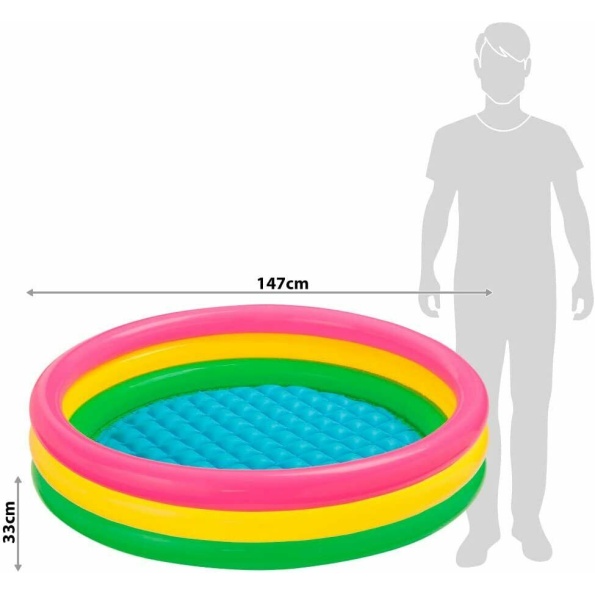 SUNSET GLOW POOL, 3-Ring, w/ Infl. Floor, Ages 2+, Shelf Box - Image 2